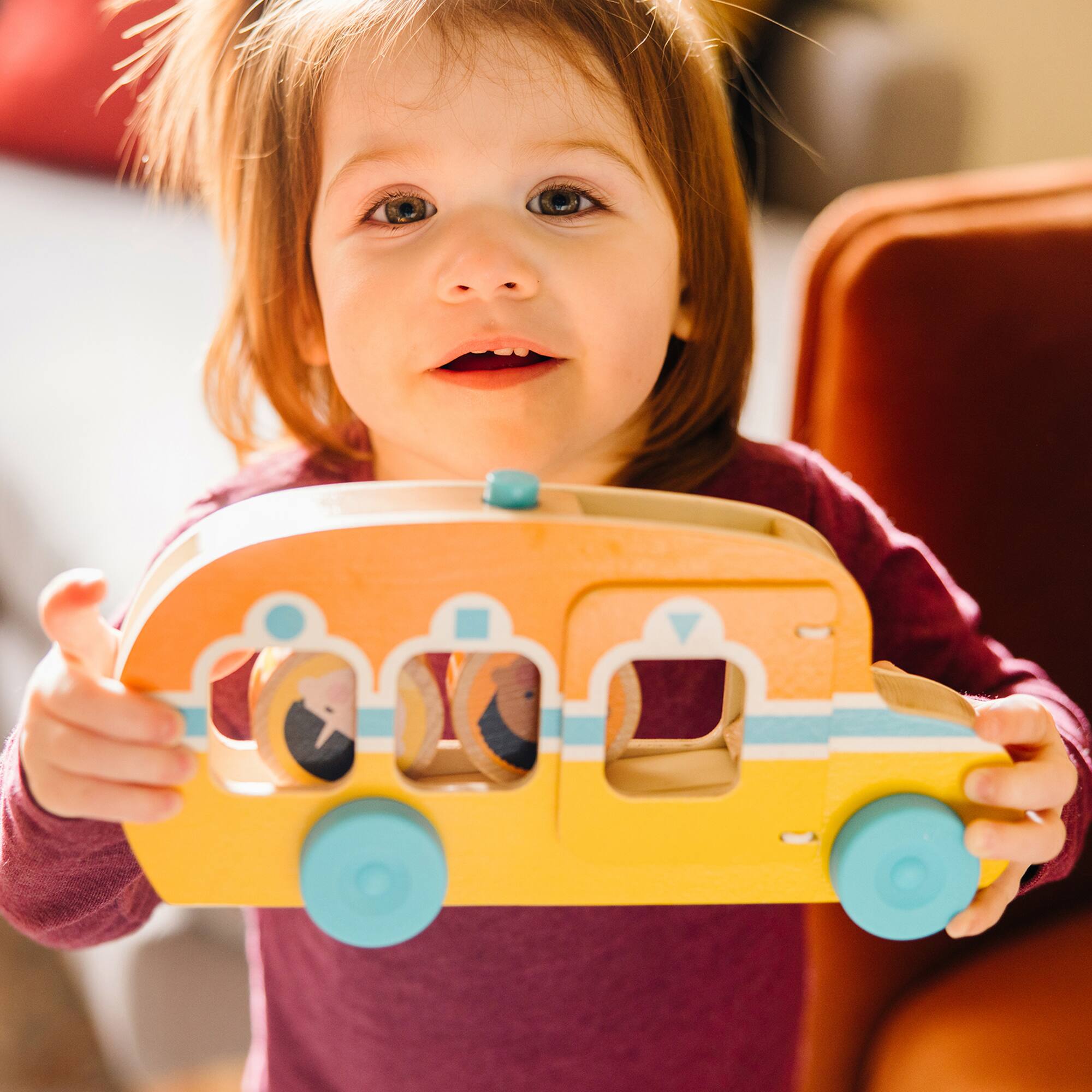 Melissa & Doug® GO TOTs™ Wooden Roll & Ride Bus Play Set